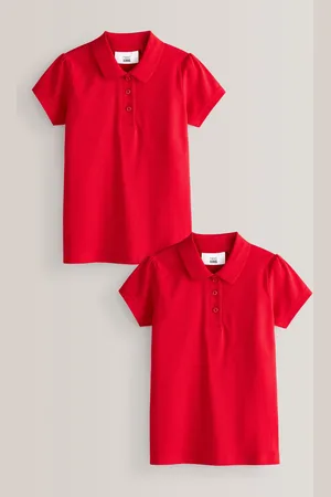 Next Set van 2 100% katoenen poloshirts met korte mouwen (3