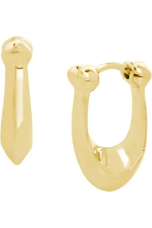 Coach Silver Tone Signature C Huggie EarringsEén