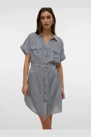 VERO MODA Short Sleeve Shirt DressS 8