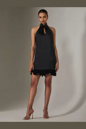 Jolie Moi Satin Halterneck Mini Dress44