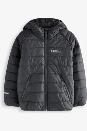 Jack Wolfskin Donkergrijze Zenon jas voor kinderen5