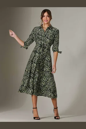 Jolie Moi Tie Sleeve Shirt Maxi Dress36