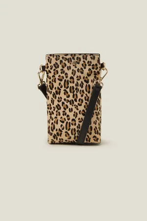 Accessorize Print Leather Phone Crossbody BagEén