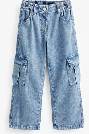 Next Wide Leg 100% Cotton Cargo Trousers (3-16yrs)14 Jaar (164cm)