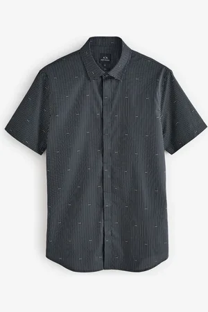 Armani Exchange Overhemd met krijtstreepje en logoprintSmall