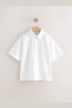 Next Boxy fit 100% katoenen poloshirt met korte mouwen (3