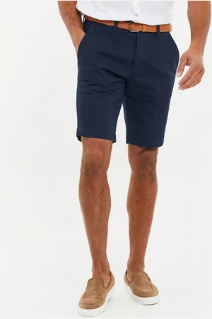 Threadbare Katoenen chinoshorts met stretch en geweven riem30