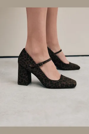 Next Forever Comfort Leather Square Toe Block Heel Mary Jane Shoeseu42