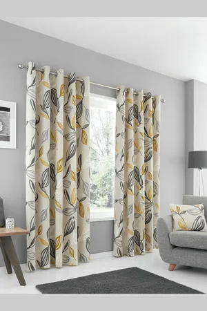 FUSION Ensley Eyelet 100% Cotton Curtains117 x 137 cm