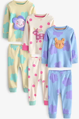 Next 3 Pack 100% Cotton Long Sleeve Snuggle Pyjamas (9mths-16yrs)1.5