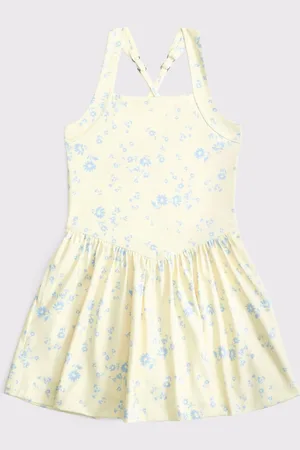 Abercrombie & Fitch Yellow YPB Sports Athleisure Drop Waist Printed Mini Dress158164cm