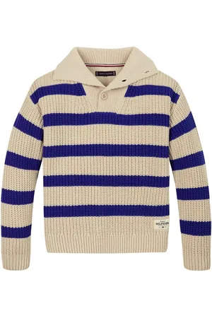 Tommy Hilfiger Stripe Mock Neck Jumper10 Jaar (140cm)