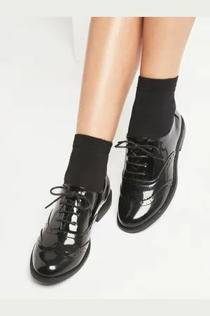Lipsy London Lace Up Flat Patent Brogue School ShoesEU 30.5 (UK 12)