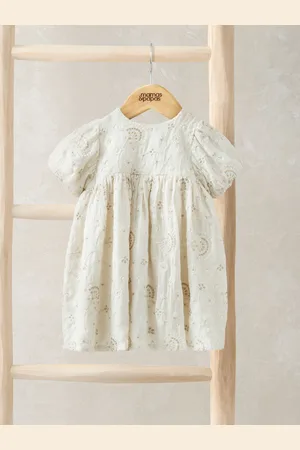 Mamas & Papas Cream Embroidered Puff Sleeve Dress9298cm