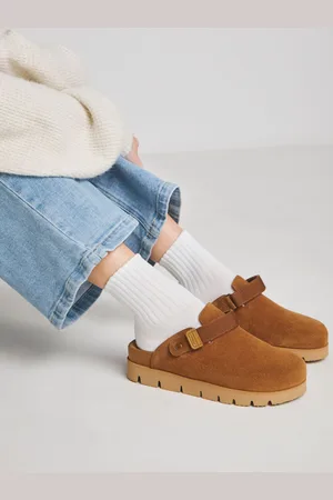 Simply Be Suede Chunky Mules In Wide FitEU 40 (UK 7)