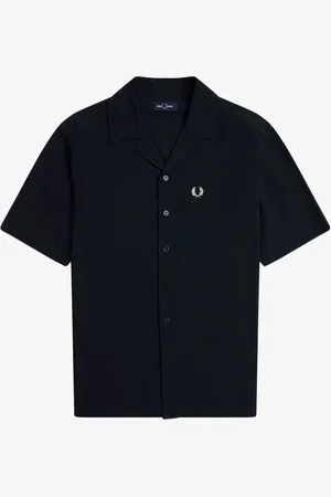 Fred Perry Crepe Textured Short Sleeve Resort Polo Shirtlarge