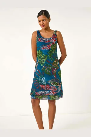 Roman Tropical Double Layer 100% Cotton Dress48