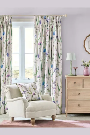 Next Spring Meadow Floral Sateen Blackout/Thermal Pencil Pleat Curtains168Bx183D