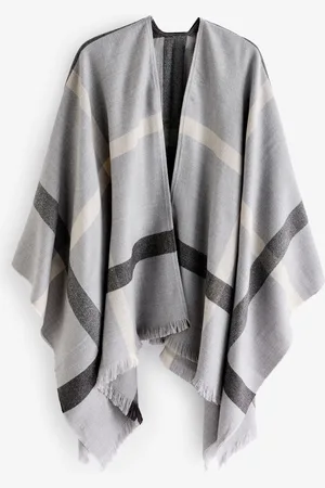 Barbour Blair ruit cape serape sjaalEén