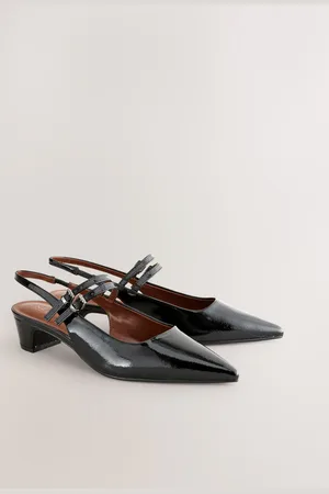 Next Forever Comfort Point Toe Double Mary Jane Low Block HeelsEU 40 (UK 6.5)