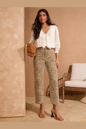 Love & Roses Cropped jeans met wijde pijpen36