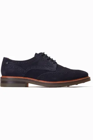 Base London Blue Hatfield Lace Up Brogue Shoesuk7eu41