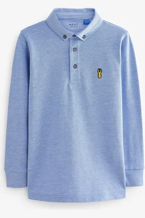 Next 100% katoenen poloshirt met lange mouwen (3-16jr)8 Jaar (128 cm)