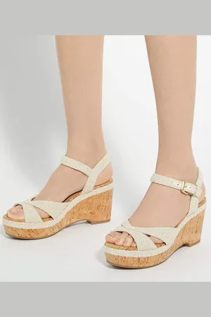 Dune Wide Fit Kelulu Cork Wrap Wedge Heel Sandalseu42