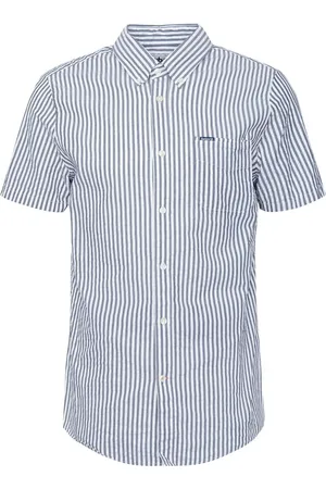 Barbour 100% katoenen Cresswell Seersucker zomeroverhemdLarge