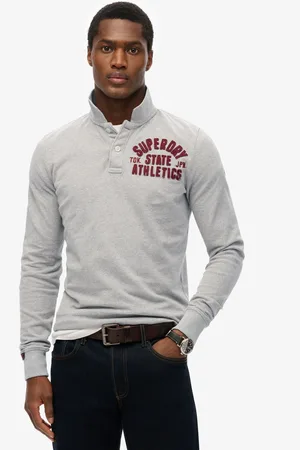 Superdry Vintage Athletic Long Sleeve Slim Fit Polo ShirtMedium