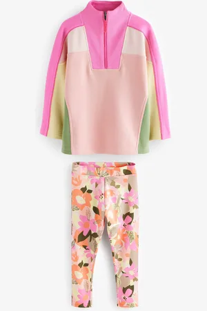Next Colourblock Half Zip Sweatshirt And Sports Leggings Set (3-16yrs)6 Jaar (116cm)