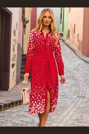 Sosandar Geometric Print Shirt Dress44