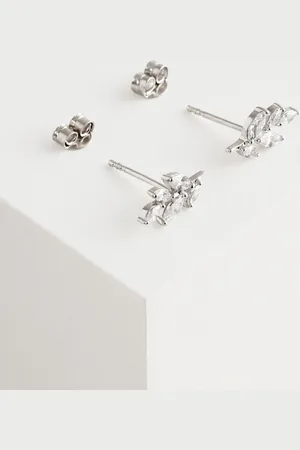 Next Leaf Cubic Zirconia Stud EarringsEén