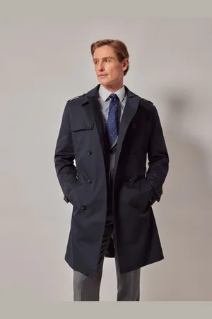 Hawes & Curtis Blue Trench Coat42