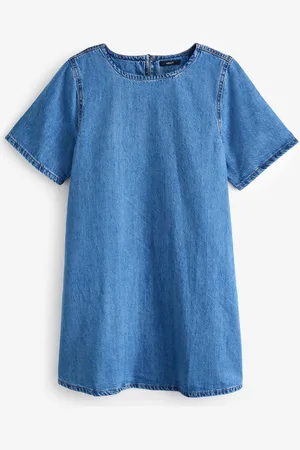 Next 100% Cotton Short Sleeve Denim T-Shirt DressM