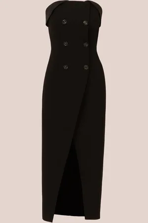 Adrianna Papell Knit Crepe Black Blazer Dress44