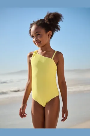 Next One Shoulder Textured Swimsuit (3-16yrs)11 Jaar (146cm)