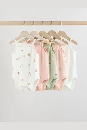 Next Baby Strappy 100% Cotton Vests 5 Pack6268cm
