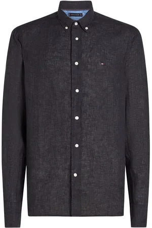 Tommy Hilfiger Regular Fit Essential Stripe 100% Linen ShirtSmall