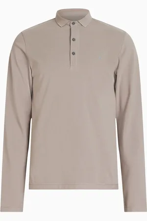 AllSaints AllSaints Reform poloshirt met lange mouwenXS
