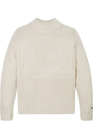 Tommy Hilfiger Flag Cable Turtleneck 100% Cotton Jumper5 Jaar (110cm)