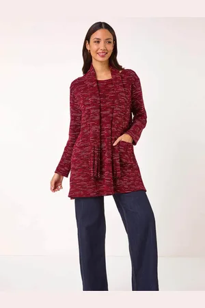 Roman Scarf Longline Stretch Tunic Topmedium