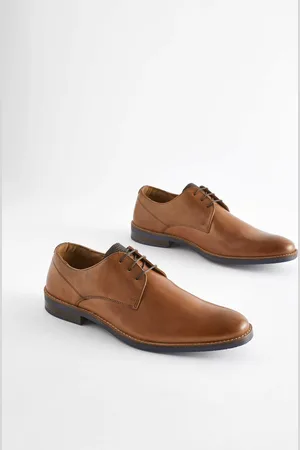 Next Leren Derby-schoenen met contrasterende marineblauwe zoolEU 40 (UK 6.5)