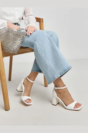 Simply Be Barely There Block Heel Sandals In Wide FitEU 40 (UK 7)
