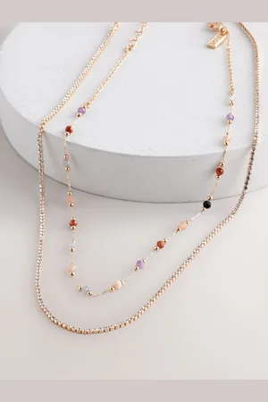 Next Two Layer Coloured Beaded Necklaceeen