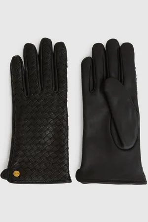 Reiss Giana geweven leren handschoenenM-L