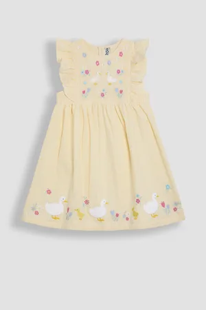 JoJo Maman Bébé Appliqué Seersucker Summer Dress7480cm