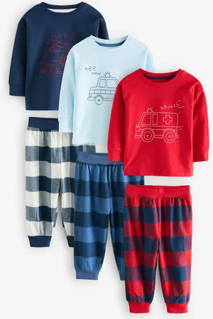 Next Check Woven Bottom 100% Cotton Pyjamas 3 Pack (9mths-8yrs)6