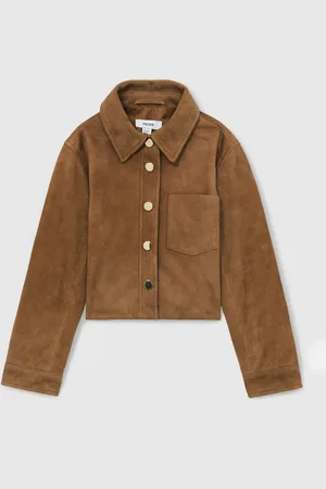 Reiss Connie Suede Cropped Jacket152158cm
