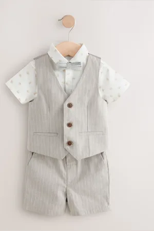 Next Waistcoat/Shirt/Shorts & Bow Tie Set (3mths-9yrs)122128cm